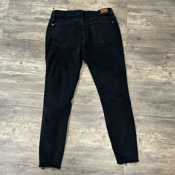 Judy Blue Skinny Fit Jeans 13/31 Stretch Black Distressed Animal Print Raw Hem - Picture 8 of 10